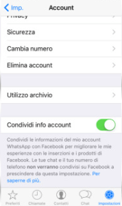 WhatsApp condivisione dei dati con Facebook