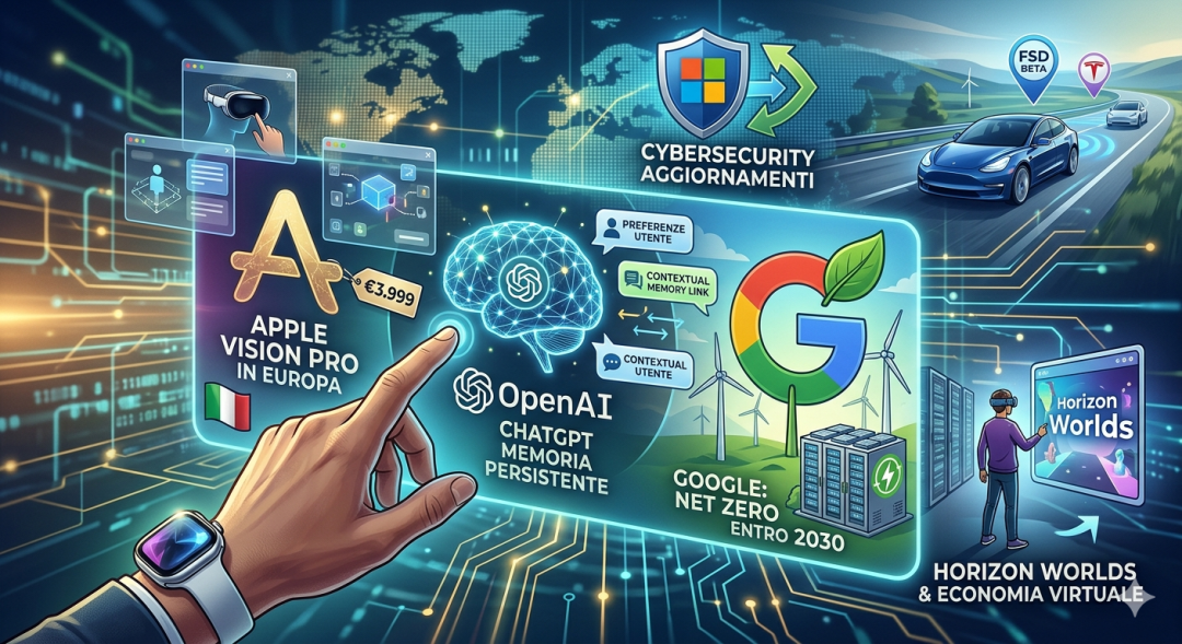 Apple Vision Pro arriva in Italia mentre OpenAI presenta i nuovi aggiornamenti di ChatGPT