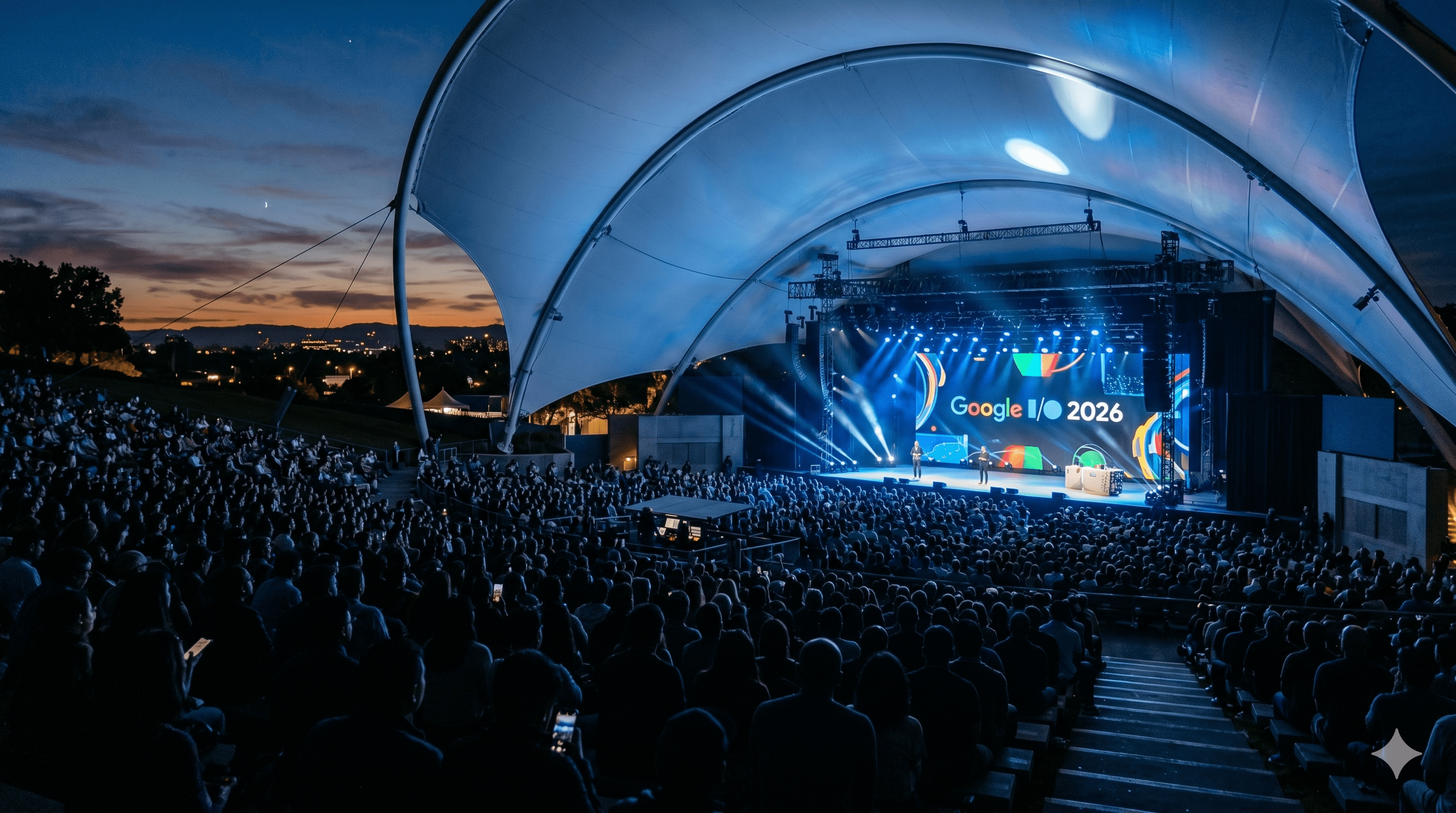 Palco Google I/O 2026 a Mountain View